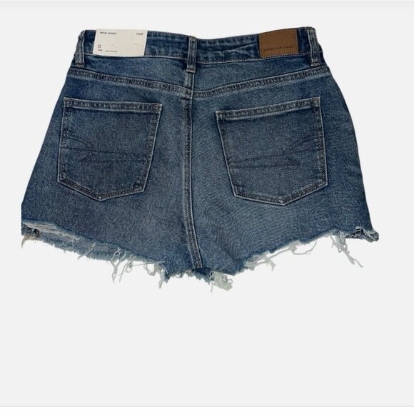 American Eagle Mom Short Strigid Super High Rise Distressed 25W Sz0 Festival - Picture 2 of 3